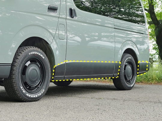 ハイエース200系パーツ新車コンプリートflexdream：FDサイドパネル