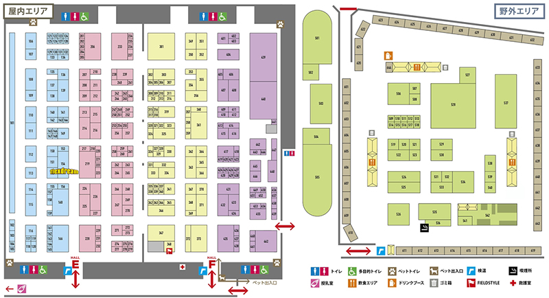会場マップ FIELDSTYLE JAMBOREE2021（フィールドスタイルジャンボリー2021） ＠Aichi Sky Expo（愛知国際展示場）