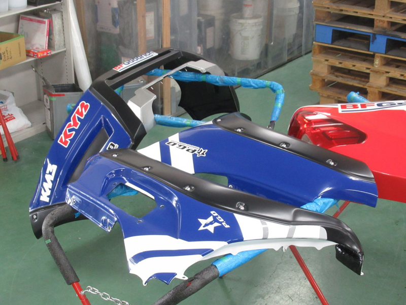 TEAM JAOS ハイラックス LINE-X（ラインエックス）塗装施工パーツ：フロントバンパー・フェンダー