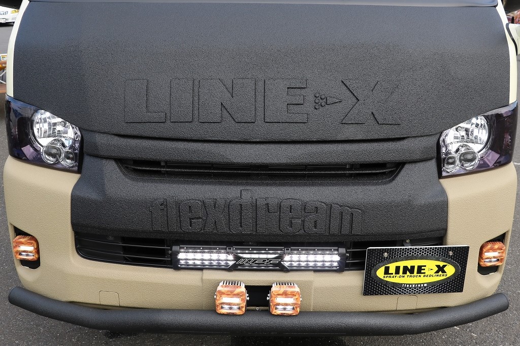 LINE-X 3Dカスタムペイント＆IPF製LEDライトバー（20インチ＆2インチ）