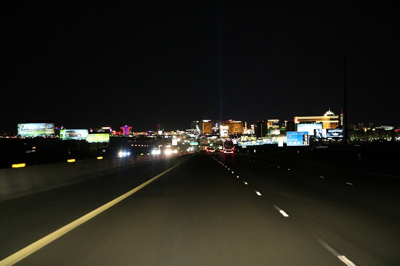 ラスベガスに到着、綺麗な夜景
