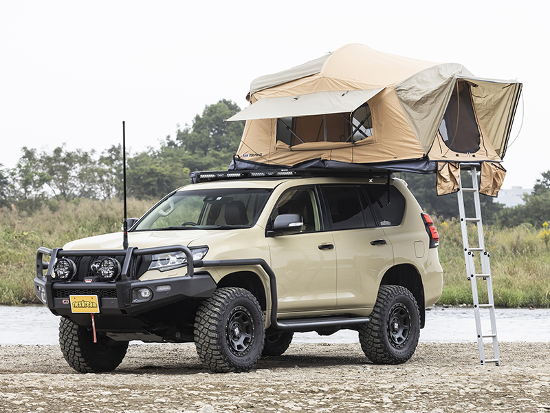 ランクル150プラド ARB4x4カスタム ARBルーフトップテント「フリンダーステント」装着車