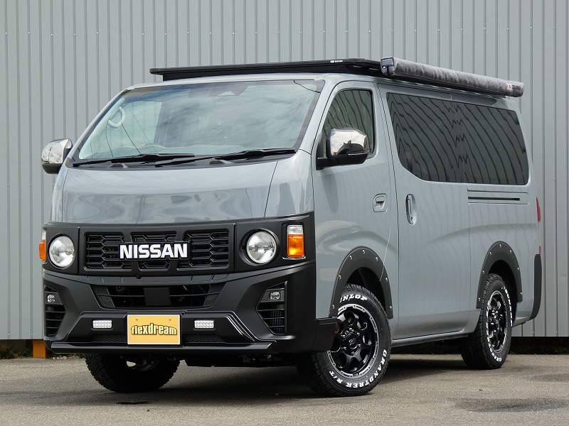 丸目キャラバン 新車カスタムコンプリート ARBルーフラック・MAD CROSSアルミホイール・ダンロップ グラントレック RTタイヤ・JAOSオーバーフェンダー