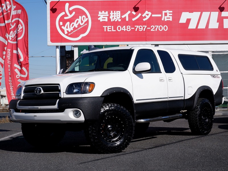 初代タンドラ アクセスキャブ リミテッド TRDオフロードパッケージ ホワイト×LINE-X塗装カスタム LEERシェルトップ（キャノピー）
