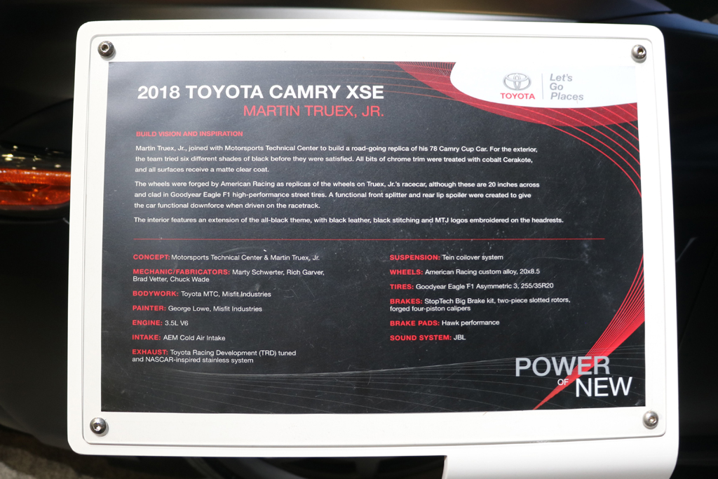 北米トヨタ カムリ SEMAショー2017（スペック表）