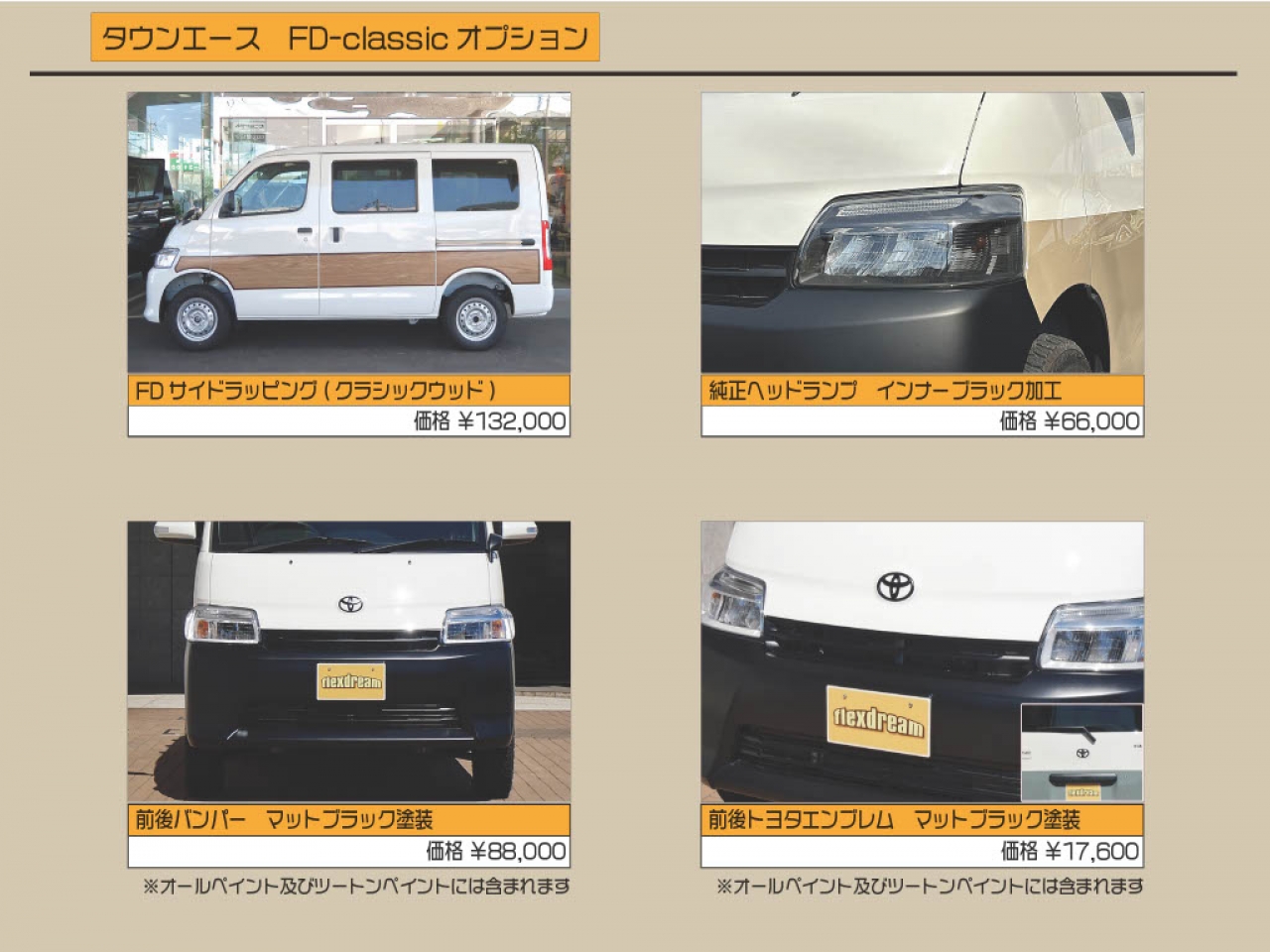 タウンエースVANLIFEカスタムMONOBOX T-01 追加オプションでお好みの1台を製作しましょう♪