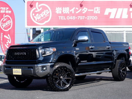 タンドラ新車並行2014ｙアメリカモデル4ＷＤリミテッド　サンルーフ　リフトアップ　電動格納ドアミラー　フリップダウンモニター　ブラックレザーシート　ブラインドスポットモニター　LEER700ハードトノカバー
