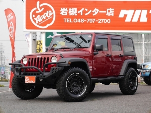 ＪＥＥＰラングラーアンリミテッド　スポーツ　ディーラー　アルミ　レッド　ナビ