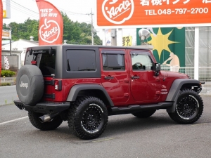 ＪＥＥＰラングラーアンリミテッド　スポーツ　ディーラー　アルミ　レッド　ナビ
