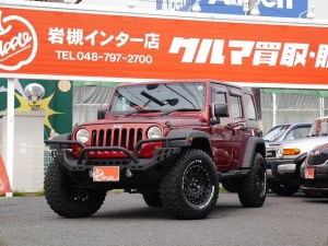 ＪＥＥＰラングラーアンリミテッド　スポーツ　ディーラー　アルミ　レッド　ナビ
