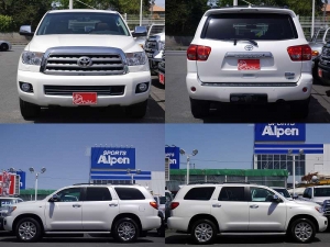 セコイア新車並行　パールホワイト　レッドロック　最上級グレード