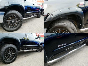 タンドラタンドラ　ダブルキャブ　BWオーバーフェンダー　４WD　KMC　20インチAW