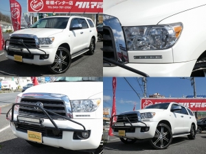セコイア新車並行　レッドロックレザー　ウッドコンビハンドル