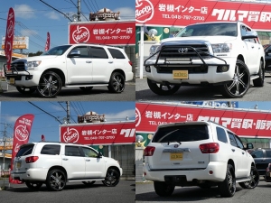 セコイア新車並行　レッドロックレザー　ウッドコンビハンドル