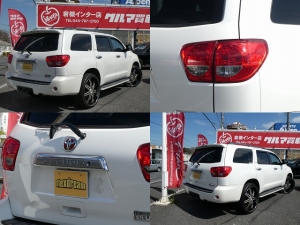 セコイア新車並行　レッドロックレザー　ウッドコンビハンドル