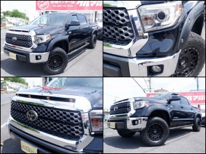 タンドラ 新車並行２０１９アメリカモデルSR-５クルーマックス　1オーナ　ベンコラ　リフトアップ　18インチAW　パートタイム4WD　LEDヘッドライト＆フォグ　LEERハードトノカバー　オーバーフェンダー