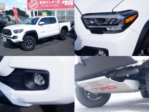 タコマ新車並行　R3タコマ　ダブルキャブ　TRDオフロードプレミアムpkg ４WD　サンルーフ　リフトアップ　レザーシート　LEDヘッドライト　電動リアガラス　レーダークルコン　レーンディパーチャーアラート