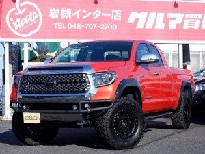 タンドラ新並２０１８年アメリカモデル4WDタンドラ クルーマックスSR5　RIGIO LEDライトn-Fabフロントバンパー　アルミスキットプレート　ブッシュワーカーオーバーフェンダー　メソッド18インチAW