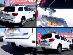 セコイア新車並行2013ｙアメリカモデル　セコイア4ＷＤリミテッド　BFGoodrich A/Tタイヤ　クリアランスソナー　グレーレザーシート　