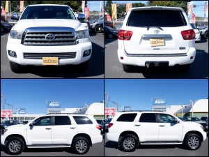 セコイア新車並行2013ｙアメリカモデル　セコイア4ＷＤリミテッド　BFGoodrich A/Tタイヤ　クリアランスソナー　グレーレザーシート　