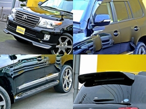 ランクル２００ブラックレザー　LX570仕様22ｲﾝﾁAW　エアロ