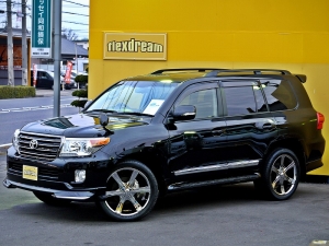 ランクル２００ブラックレザー　LX570仕様22ｲﾝﾁAW　エアロ
