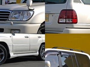 ランクル１００エアロ　革シート　ＭＫ１５０