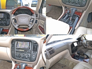 ランクル１００エアロ　革シート　ＭＫ１５０