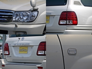 ランクル１００マルチレス　パールホワイト　ＬＸ４７０仕様テール