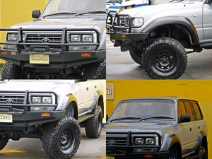 ランクル８０ＡＲＢバンパー　リフトアップ　セメントグレー　角目四灯