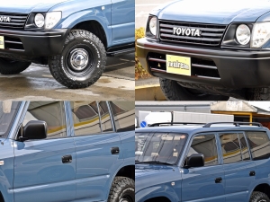 ランクルプラドクラシックコンプリート　丸目　アルルブルー　デニムシートカバー