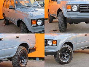 ランクル８０丸目フェイス　セメントグレー　ペンドルトンコラボシートカバー
