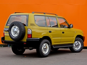 ランクルプラド後期モデル　本革シート　丸目フェイス　ＴＯＹＯＴＡロゴグリル