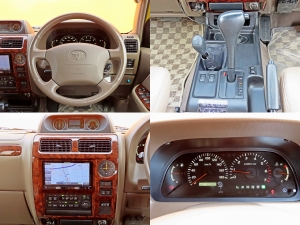 ランクルプラド後期モデル　本革シート　丸目フェイス　ＴＯＹＯＴＡロゴグリル