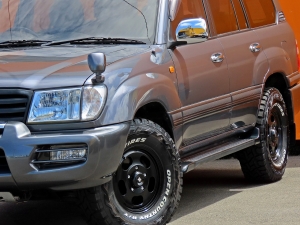ランクル１００ペンドルトンシートカバー　ＴＯＹＯＴＡロゴグリル