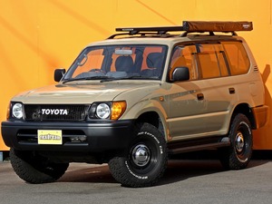 ランクルプラド丸目フェイス　ベージュ　デニムシートカバー