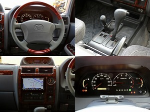 ランクルプラド丸目フェイス　ベージュ　デニムシートカバー
