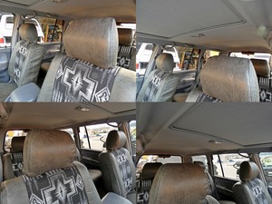 ランクルプラド丸目フェイス　ベージュ　デニムシートカバー