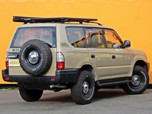 ランクルプラド丸目フェイス　ベージュ　デニムシートカバー