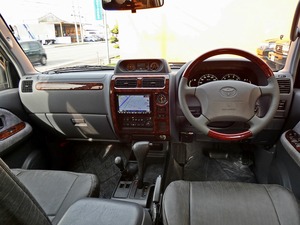 ランクルプラド丸目フェイス　ベージュ　デニムシートカバー