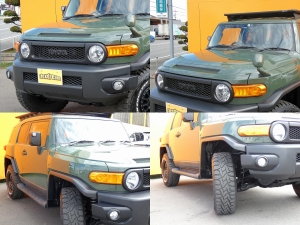ＦＪクルーザーアーミーグリーン　４ｘ４ＡＲＢルーフラック