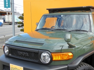 ＦＪクルーザーアーミーグリーン　４ｘ４ＡＲＢルーフラック