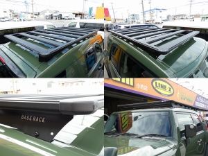 ＦＪクルーザーアーミーグリーン　４ｘ４ＡＲＢルーフラック