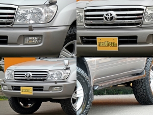 ランクル１００最終モデル　稀少カラー：シルバー　リフトアップ