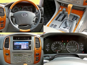 ランクル１００グレー　リフトアップ　ＴＯＹＯＴＡロゴグリル