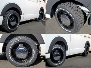 ハイエースバンTRDフロントスポイラー　車中泊　ベッドキット