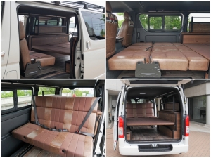 ハイエースバン新車コンプリート バンライフスタイル【FD-BOX7 Vanlife】無垢木材×アイアン家具