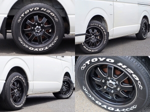 ハイエースバンアウトドア　キャンプ　車中泊　バンライフ　１BOX　ベッド　キャンピングカー
