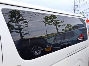 ハイエースバンアウトドア　キャンプ　車中泊　バンライフ　１BOX　ベッド　キャンピングカー