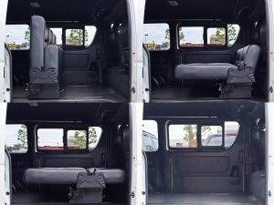 ハイエースバンアウトドア　キャンプ　車中泊　バンライフ　１BOX　ベッド　キャンピングカー